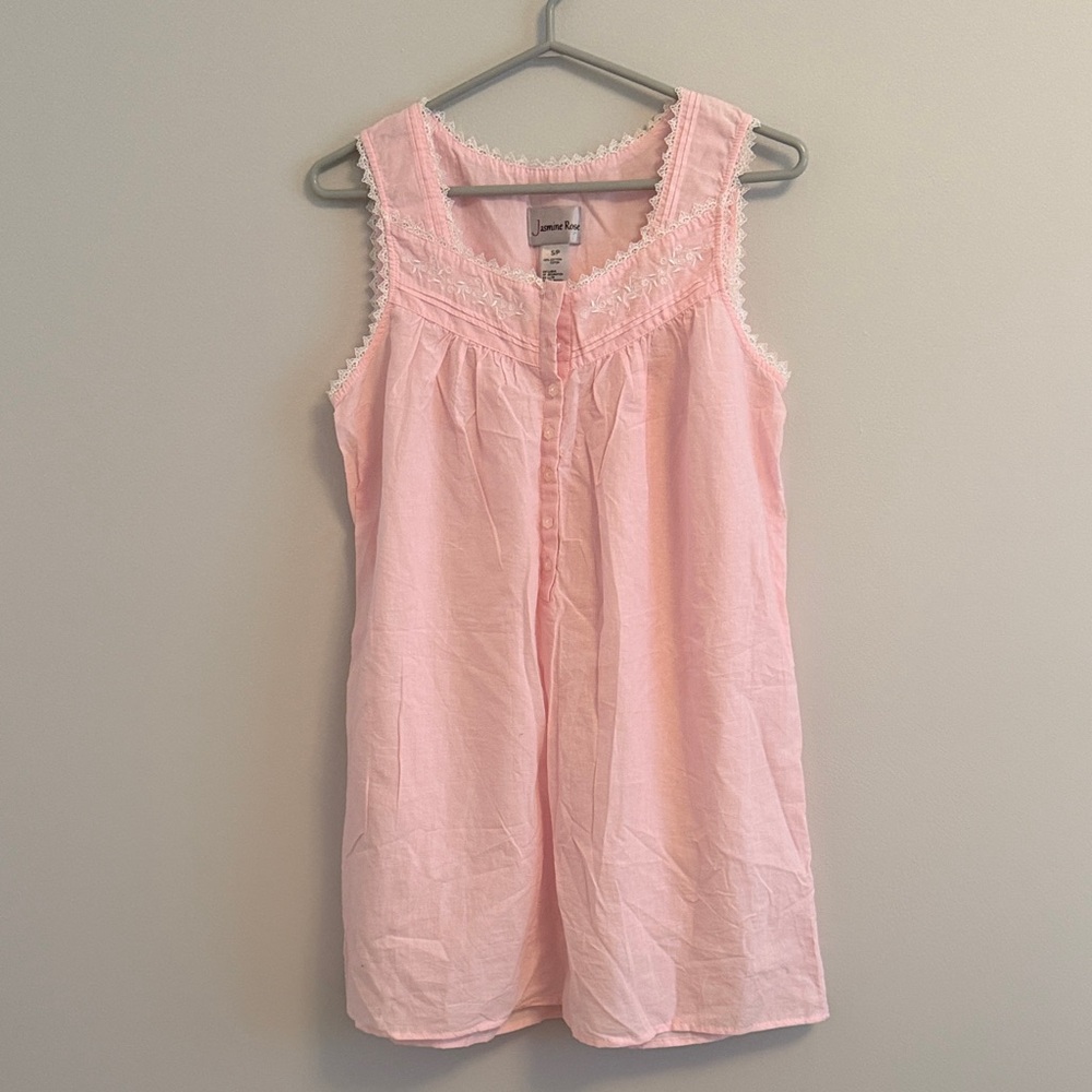 Jasmine Pink Lace-Trimmed Chemise